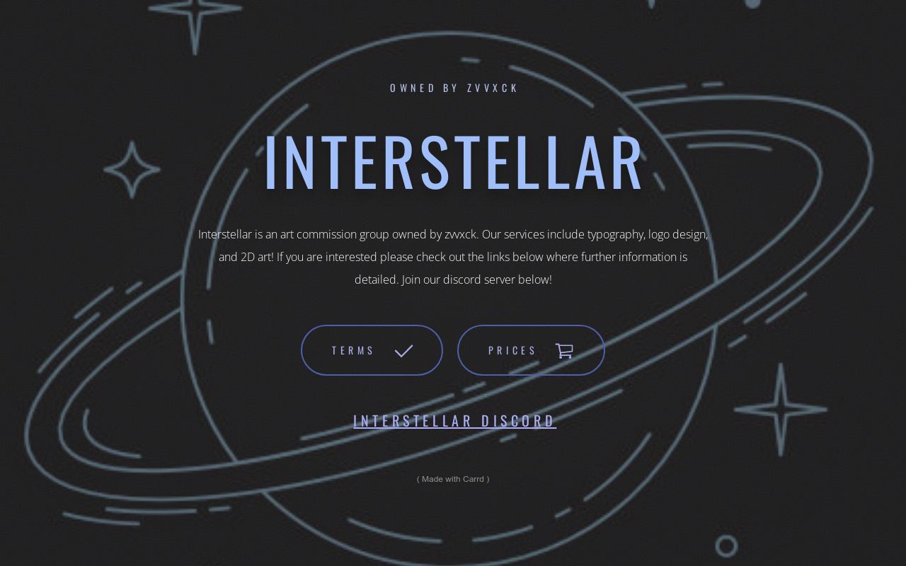 Carrd profile picture for @interstellar
